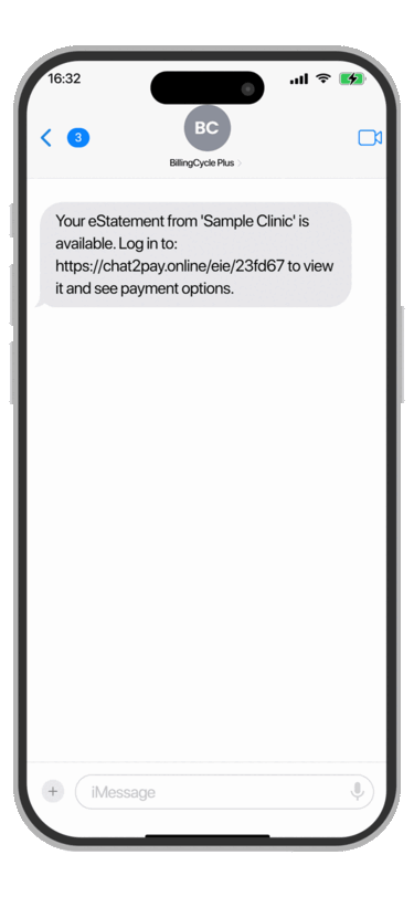 sms patient statement